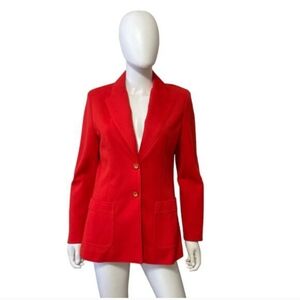 Alex Colman Red Blazer Jacket Sz S Vtg 70's